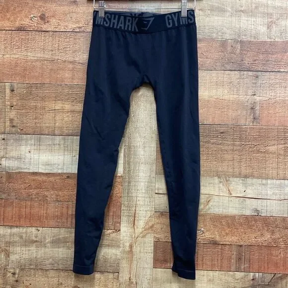 Gymshark Black Seamless Banded Leggings XS - Picture 1 of 3